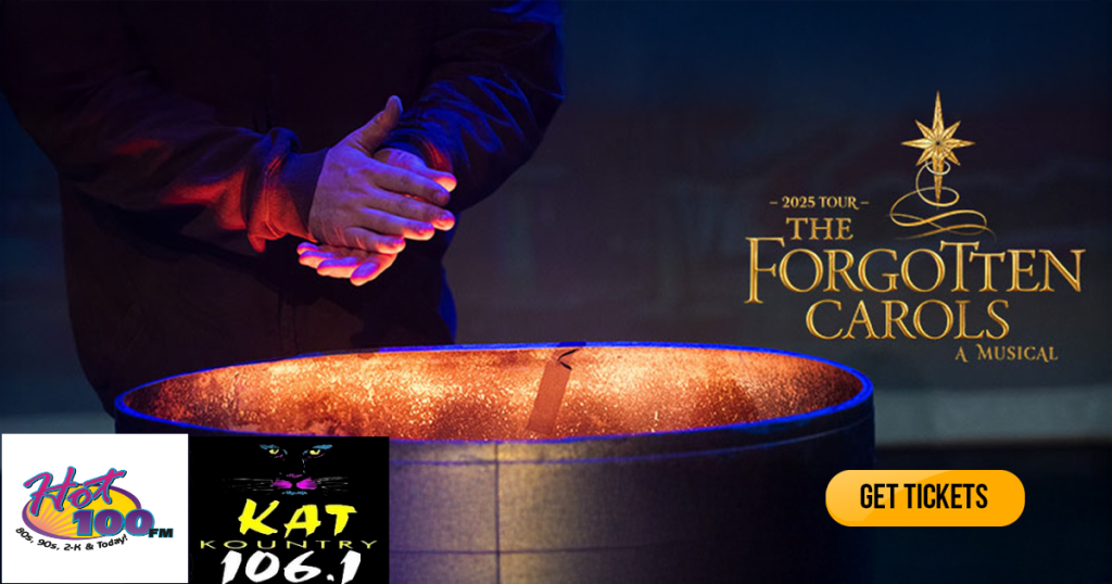 The Forgotten Carols musical returns to Burley's King Fine Arts Center November 25, 2025 with the performance beginning at 7:30 pm.